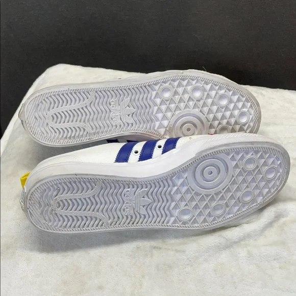 Adidas White Sneakers with Blue and Red Accents - Picture 8 of 10